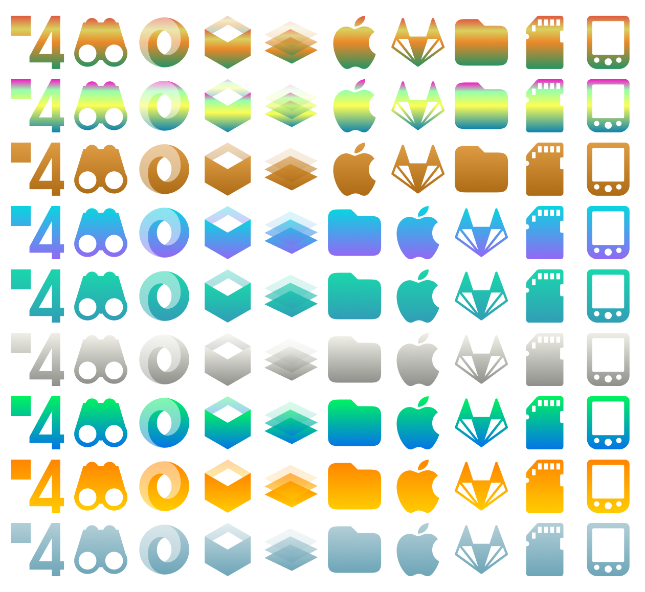 Gradient colours