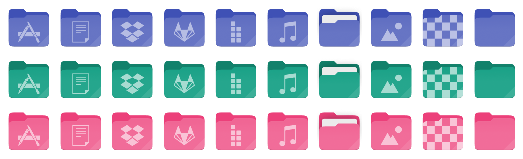 Three new folders colours